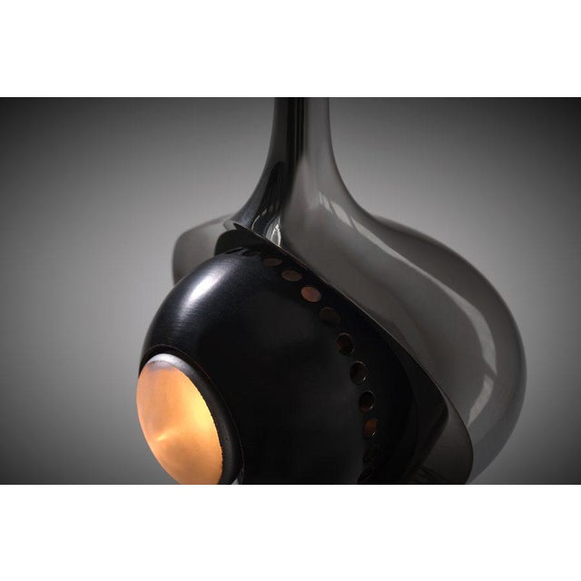 Cobra Table Lamp in Nickeled Brass by Angelo Lelii for Arredoluce, Italy, 1962 For Sale - Image 4 of 16