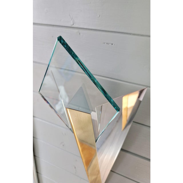 Large Triangular Wall Sconces in Brass and Chrome by J. T. Kalmar for J.T. Kalmar, 1970s, Set of 2 For Sale - Image 16 of 18