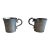 Antique Small Pewter Tankard Pair For Sale