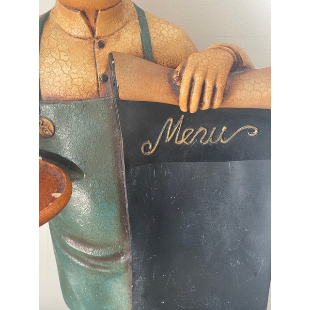 Vintage Restaurant Display Menu French Cook Figure Dign For Sale In Miami - Image 6 of 6