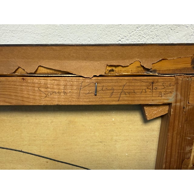 Kojote Vintage Impressionist Landscape Painting Canvas Windmills Spain Holland For Sale - Image 4 of 4