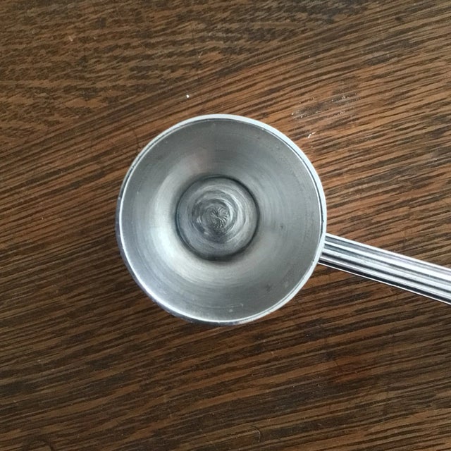 French Silver Double Jigger With Etched “Measure” on the Handle For Sale - Image 11 of 13
