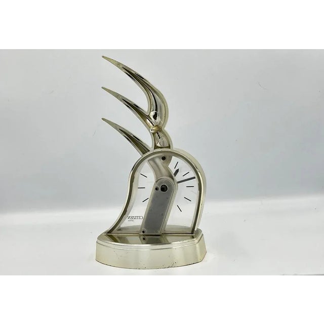 Postmodern Japan Citizen Table Clock, 1980s For Sale - Image 6 of 8