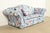 1980s Baker Furniture English Traditional Floral Upholstered Roll Arm Camelback Sofa For Sale - Image 5 of 15