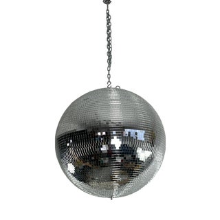 Large Mirror Mosaic Disco Ball with Rotor, 1980s For Sale