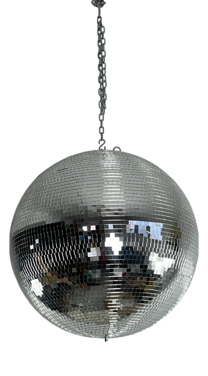 Large Mirror Mosaic Disco Ball with Rotor, 1980s