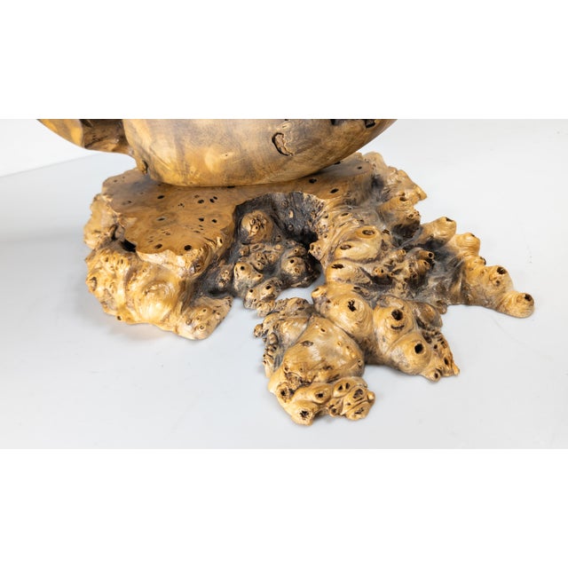 21st Century Modernist Contemporary Carved Burl Wood Vase by Warren Vienneau For Sale - Image 10 of 13