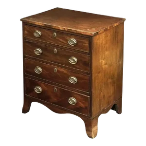 Georgian Era Small Cabinet Chest of Drawers of Mahogany From England