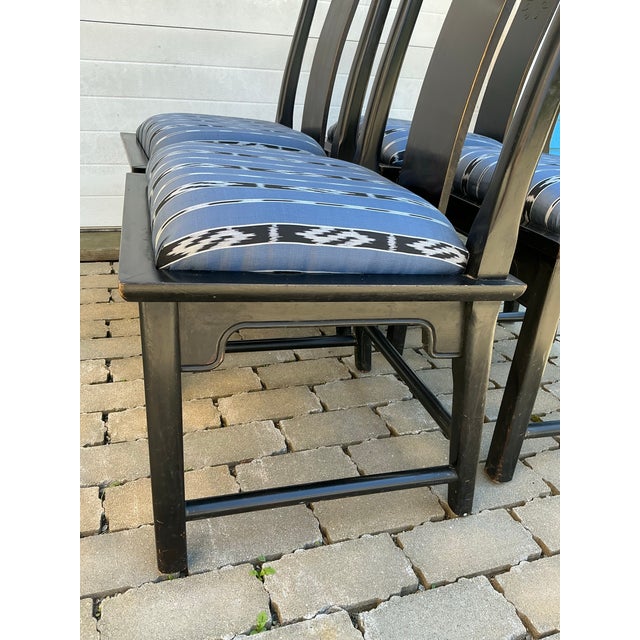 Black Set of 4 Vintage Century Furniture “Chin Hua” Dining Chairs Design by Raymond Sobota For Sale - Image 8 of 11