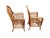 Wood Mid 20th Century Pair Cathedral Split Reed Rattan Arm Chairs For Sale - Image 7 of 17