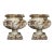 Pair of Antique Cast Iron Campana Form Garden Urns For Sale