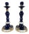Blue and Gilt Candlesticks from Meissen, 19th Century, Set of 2 For Sale
