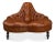 Brown Traditional Curved Leather Lobby Sofa For Sale - Image 8 of 11