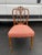 Set of 4 Hepplewhite-Style Shield-Back Dining Chairs With Coral Jacquard Upholstery, C. Mid-20th Century For Sale - Image 4 of 10