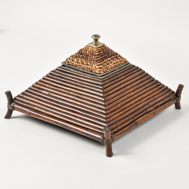 Maitland - Smith Vintage Striking Pagoda Pyramid Wooden Dresser Box For Sale - Image 4 of 16