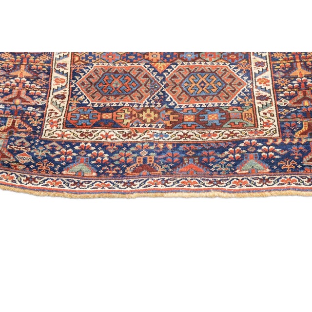 Late 18th Century Antique Tribal Kurdish Rug 4'2'' x 6'4'' For Sale - Image 10 of 12
