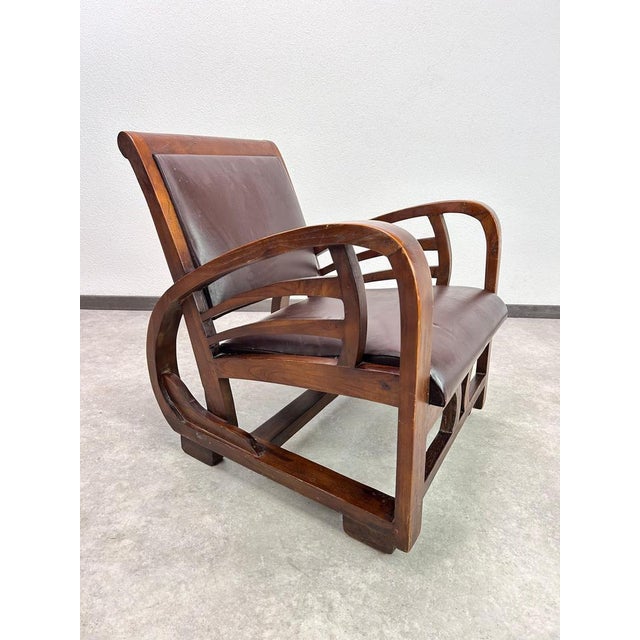 French Art Deco Lounge Chair, 1940s For Sale - Image 6 of 12