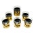 Late 20th Century 6 Italian Gold-Plated Leather Horsebit Old Fashioned Glasses, Style of Gucci For Sale