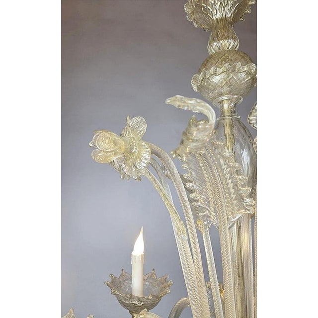 Italian Six-Arm Murano Chandelier, 1900s For Sale - Image 6 of 11