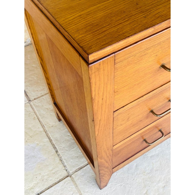 Mid-Century Modern Vintage Oak Buffet with Drawers, 1950s For Sale - Image 3 of 18