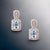 Natural Aquamarine Diamond Earrings 14k Gold 2.74 TCW Certified For Sale - Image 10 of 12