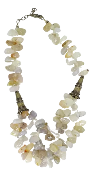 Necklace in Quartz and Aged Bronze, 1990s