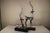 Late 20th Century Silver Plated Deer With Tall Antlers on Glossy Black Bases - Set of 2 For Sale - Image 10 of 13