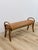 This charming vintage 1960s French style bentwood rattan and woven bench is a beautifully crafted and distinctive mid-...