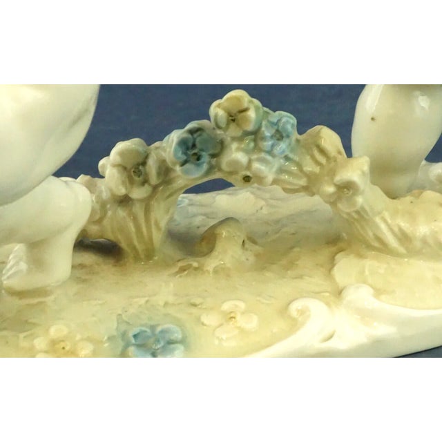 20th Century Porcelain Sculpture with Triptych of Putti by Karl Tutter for Hutschenreuther, Germany For Sale - Image 18 of 18