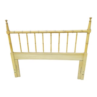 Mid Century Regency Faux Bamboo Headboard Fits Queen or Double Size. For Sale