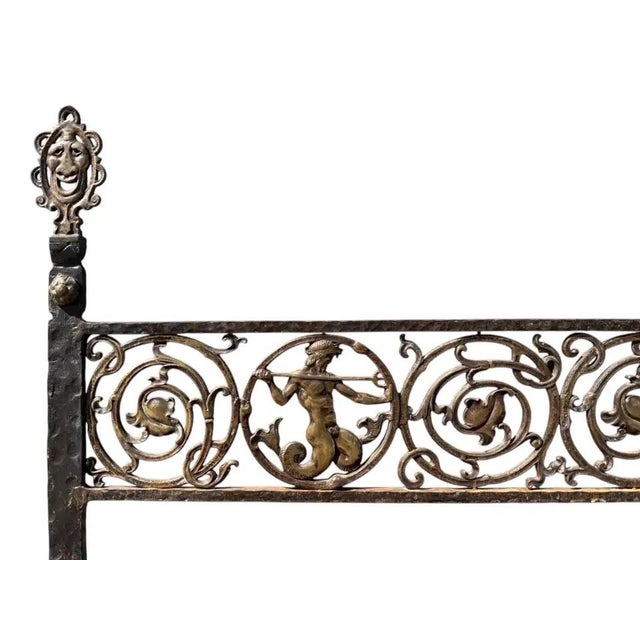 Spanish Revival 1920s Addison Mizner Bronze and Wrought Iron Bench For Sale - Image 3 of 5