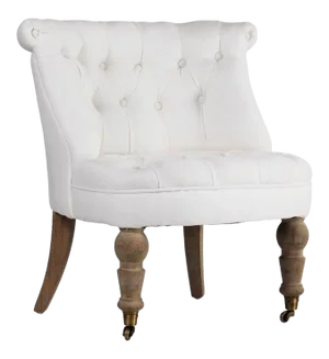 Shelley Slipper Chair in Beige