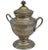 Antique handmade solid Moroccan silver urn with lid and handles. Features ornate Moorish engravings and intricate details....