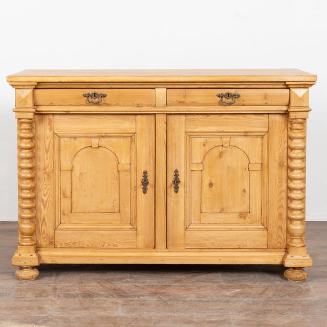 Farmhouse 19th Century Pine Two Door Sideboard From Denmark For Sale - Image 3 of 12