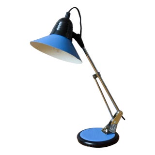 Blue Desk Lamp in Aluminor For Sale