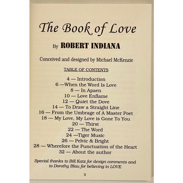 Robert Indiana Robert Indiana - 'The Book of Love Art & Poetry', 1996 - Ap 1/5 For Sale - Image 4 of 5