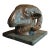 1940s Bronze Ram Head Sculpture on Marble Base For Sale