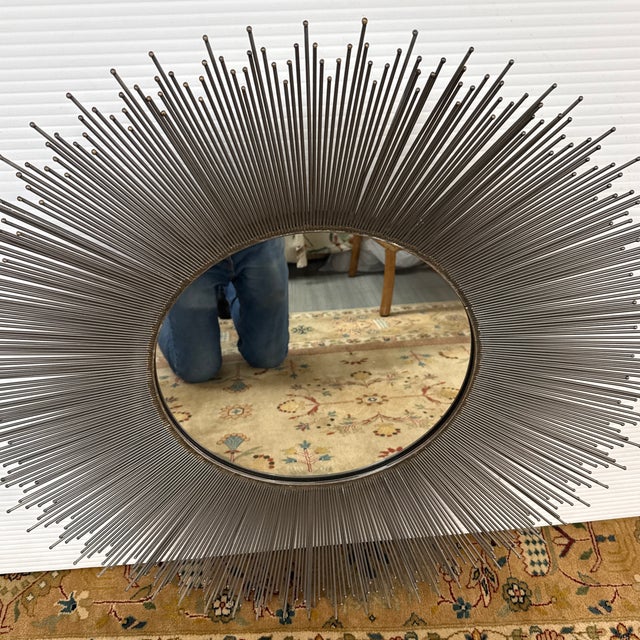 Mid-Century Modern Cyan Design Aludra Wall Mirror For Sale - Image 3 of 12