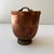 An unusual late 19th-century English copper ice cream mould or dessert pot, featuring a beautifully aged copper body,...