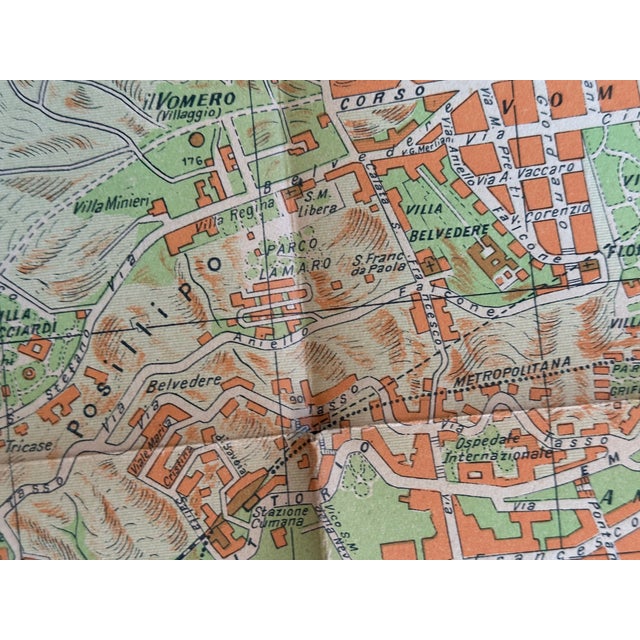 Vintage Map of Naples Italy For Sale - Image 9 of 12