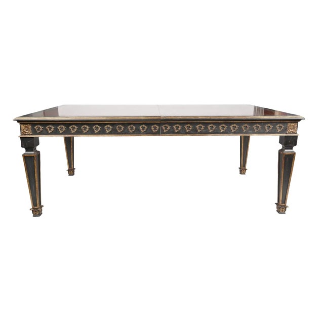 1990s Judson Rothschild Neoclassical Style Dining Table With Two Leaves For Sale - Image 5 of 11