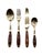 Gold Mid-Century Bronze and Rosewood Royal Cutlery Set, 1970s, Set of 24 For Sale - Image 8 of 18