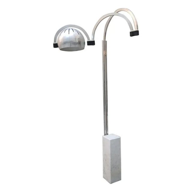 Extensible Arch Lamp in Metal and Marble from Goffredo Reggiani, Italy, 1970s For Sale - Image 16 of 16