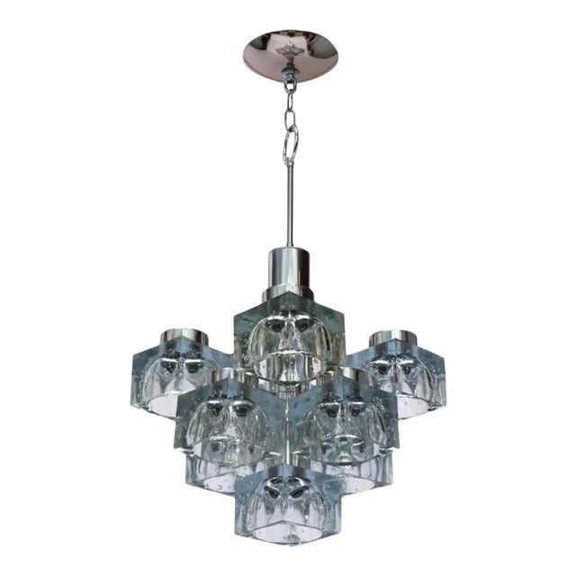 Vintage Ice Cube Pendant by Gaetano Sciolari For Sale