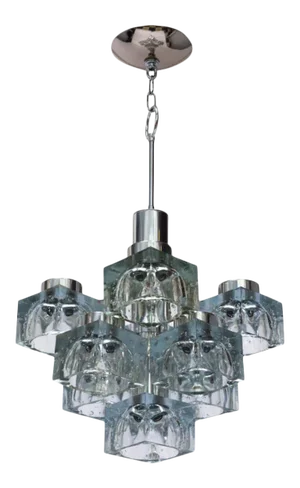 Vintage Ice Cube Pendant by Gaetano Sciolari