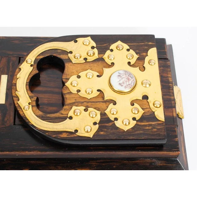 Antique English Coromandel and Ormolu Mounted Desk Set, 1850s, Set of 4 For Sale - Image 3 of 18