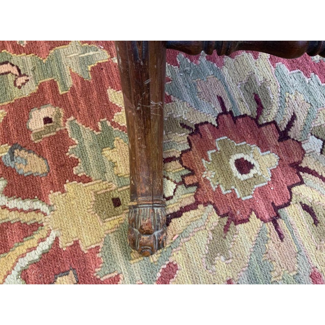 20th Century Neoclassical Paw Foot Detail Footstool For Sale - Image 11 of 12