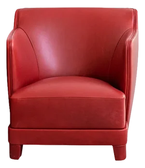 Bright Red Leather Upholstery and Beech Wood Armchair by Casa Casati