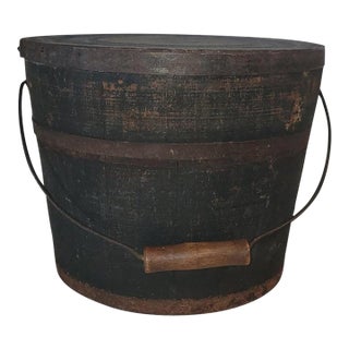 Mid 19th Century Blue Painted Shaker Bucket For Sale