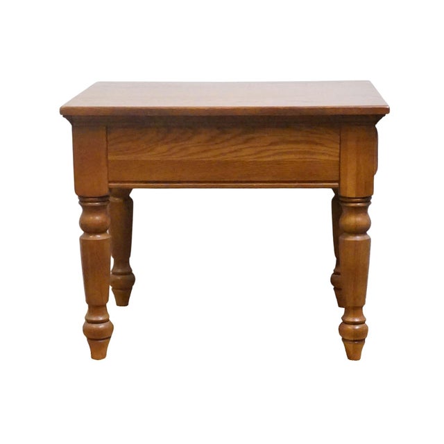 Keller Furniture Solid Oak Country French 24" Accent End Table For Sale - Image 11 of 13